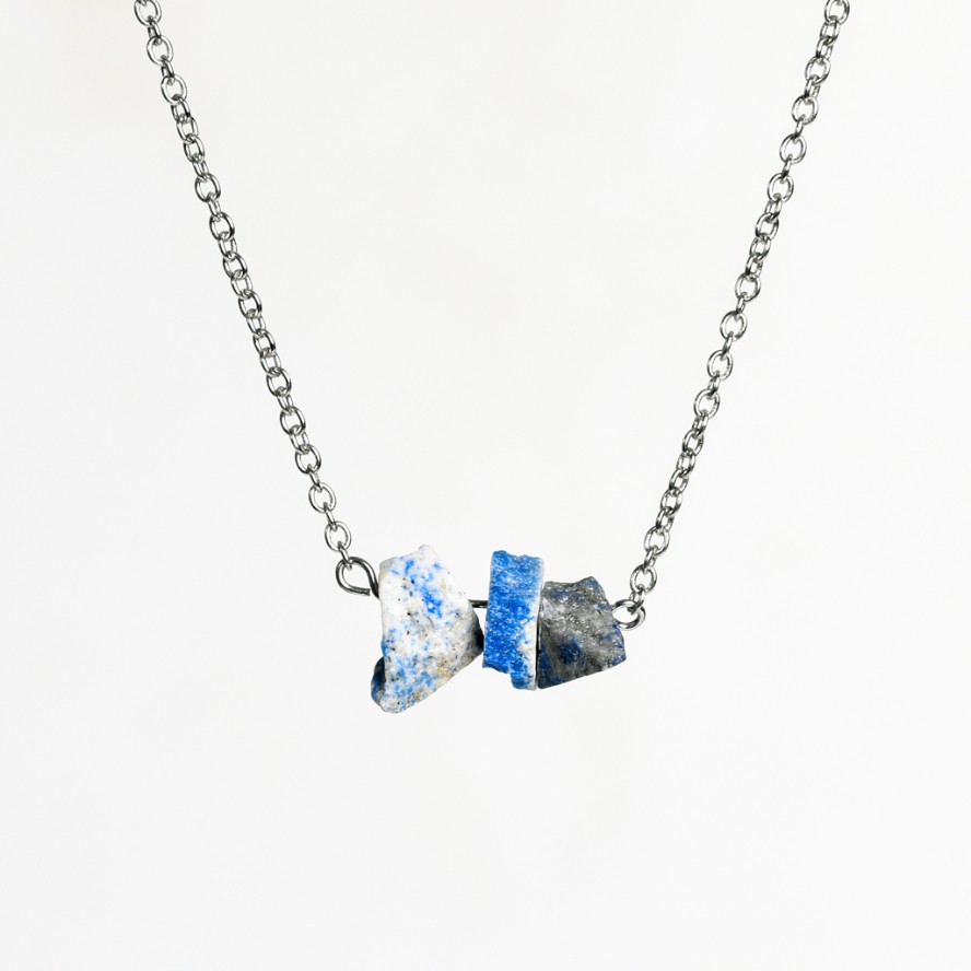 Crystal Chips Chain Pendant Necklace